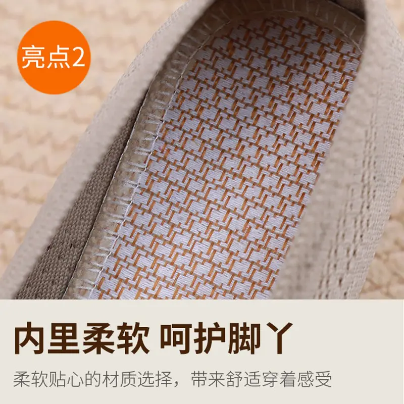 Spring New Women's Shoes, Breathable Soft-Soled Shoes, One-Piece Drop-Shipping Old Beijing Cloth Shoes, Wear-Resistant, Non-Slip, Versatile High Heels — feature 9