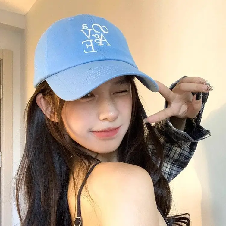 Blue Letter Embroidered Baseball Cap for Women Men - Image 9