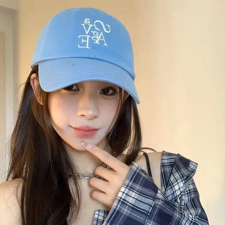Blue Letter Embroidered Baseball Cap for Women Men - Image 10