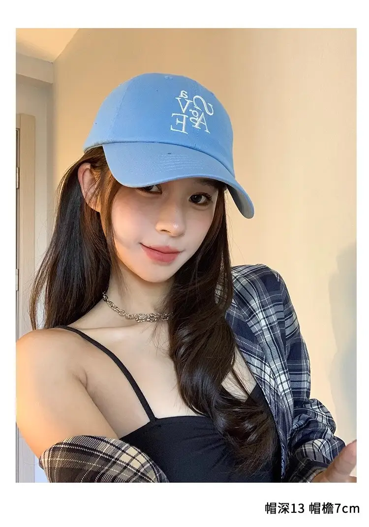 Blue Letter Embroidered Baseball Cap for Women Men — feature 10