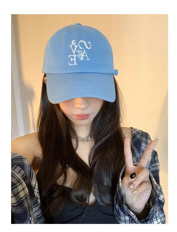 Blue Letter Embroidered Baseball Cap for Women Men — feature 12