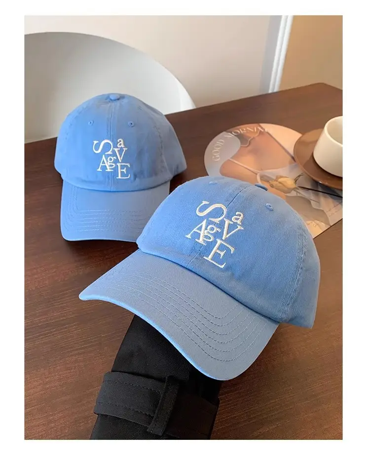 Blue Letter Embroidered Baseball Cap for Women Men — feature 16