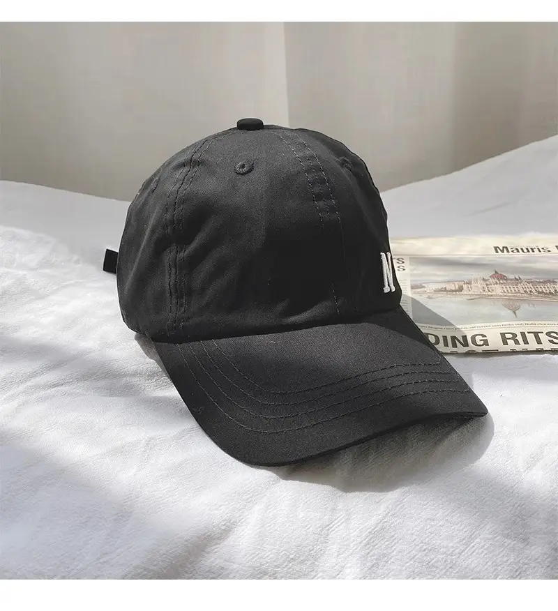 Black Embroidered Baseball Cap for Women Unisex — feature 16