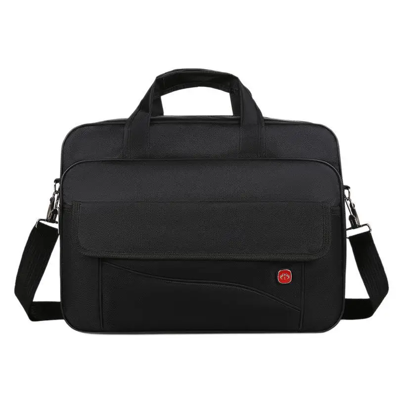 Oxford Cloth Men's 14" Business Backpack Black Multi Layer - Image 7