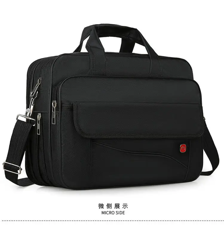 Oxford Cloth Men's 14" Business Backpack Black Multi Layer — feature 24