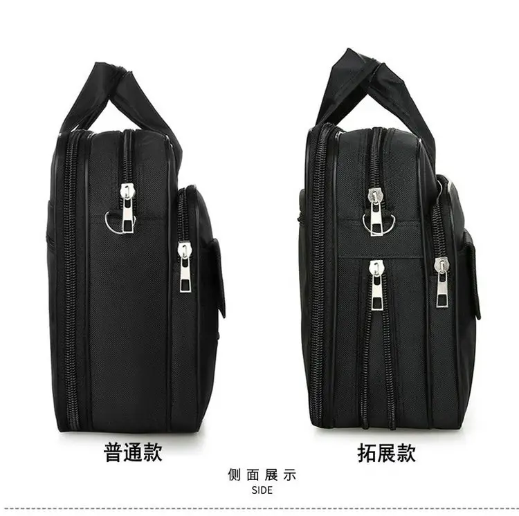 Oxford Cloth Men's 14" Business Backpack Black Multi Layer — feature 25