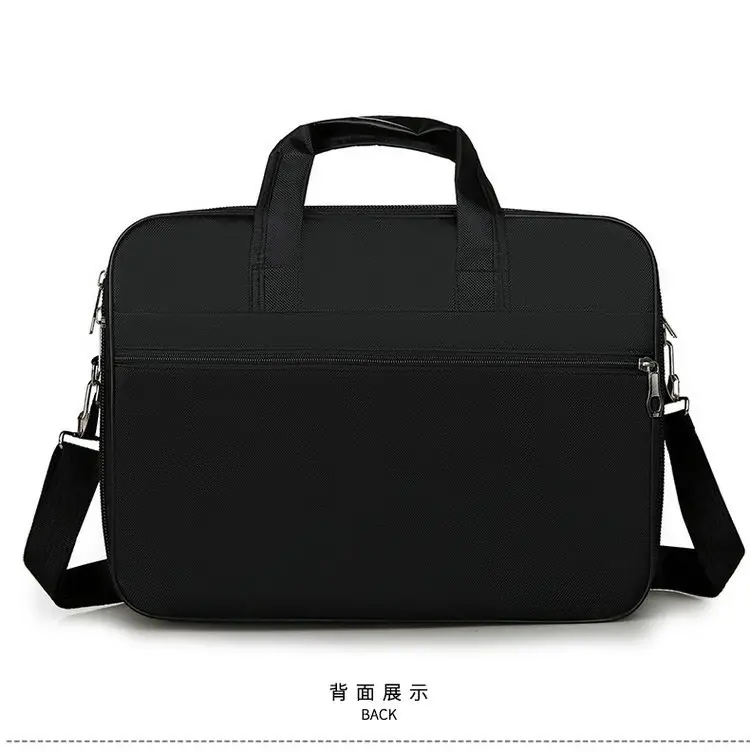 Oxford Cloth Men's 14" Business Backpack Black Multi Layer — feature 26