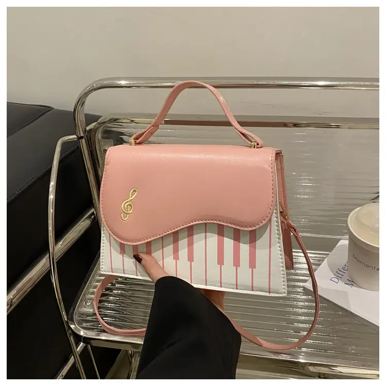 2025 Women's Blue Striped Shoulder Bag with Chain Strap — feature 11