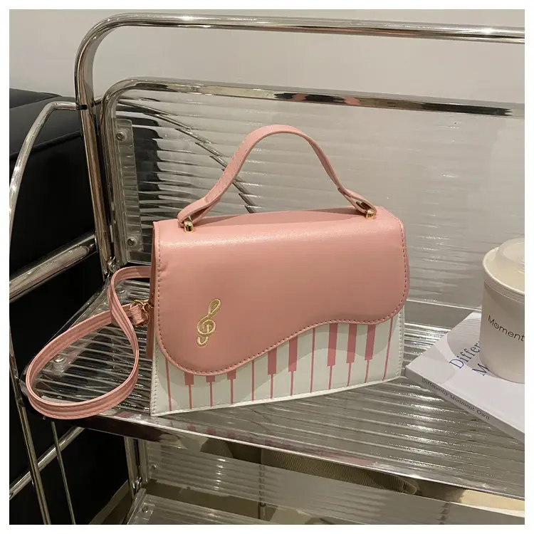 2025 Women's Blue Striped Shoulder Bag with Chain Strap — feature 12