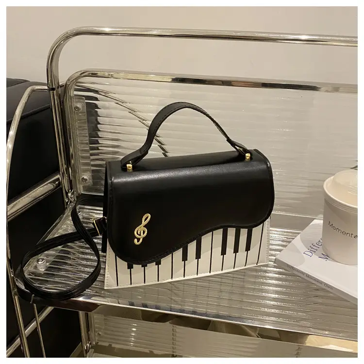 2025 Women's Blue Striped Shoulder Bag with Chain Strap — feature 14