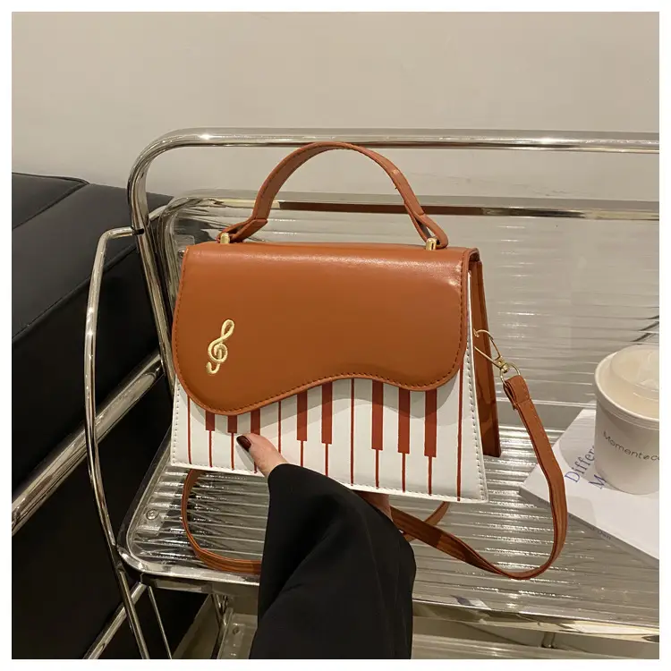 2025 Women's Blue Striped Shoulder Bag with Chain Strap — feature 15