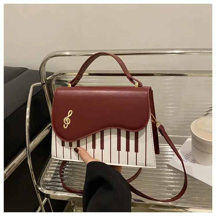 2025 Women's Blue Striped Shoulder Bag with Chain Strap — feature 17