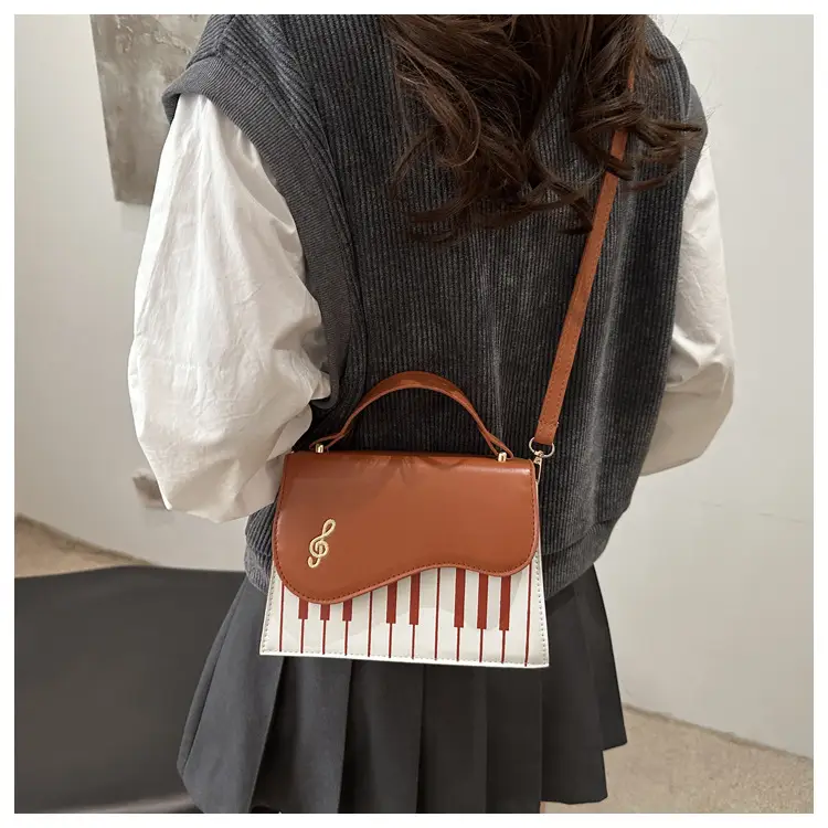 2025 Women's Blue Striped Shoulder Bag with Chain Strap — feature 21
