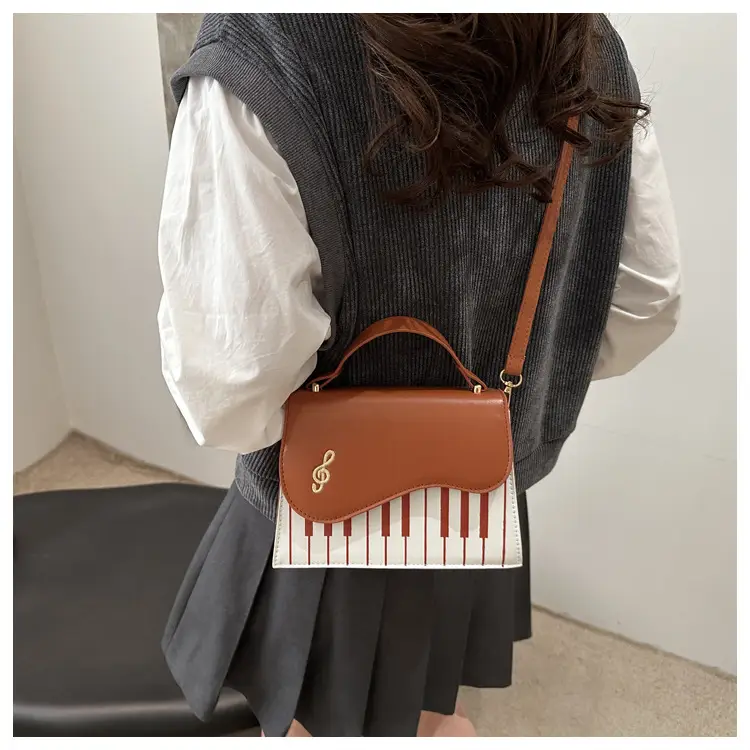 2025 Women's Blue Striped Shoulder Bag with Chain Strap — feature 22