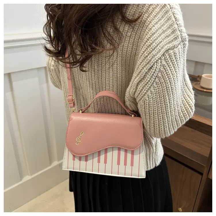 2025 Women's Blue Striped Shoulder Bag with Chain Strap — feature 25