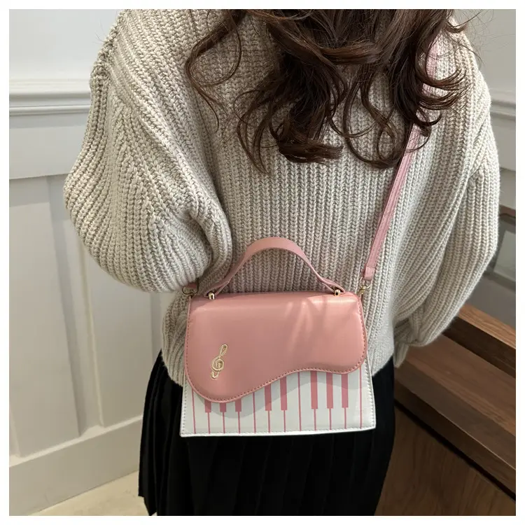 2025 Women's Blue Striped Shoulder Bag with Chain Strap — feature 26
