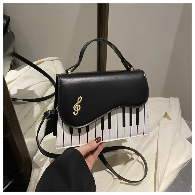 2025 Women's Blue Striped Shoulder Bag with Chain Strap - Image 3