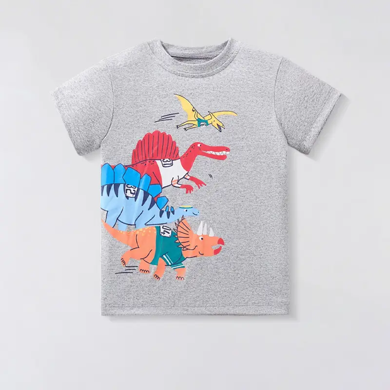 Green Cartoon Elephant T-Shirt for Boys Small Kids - Image 2