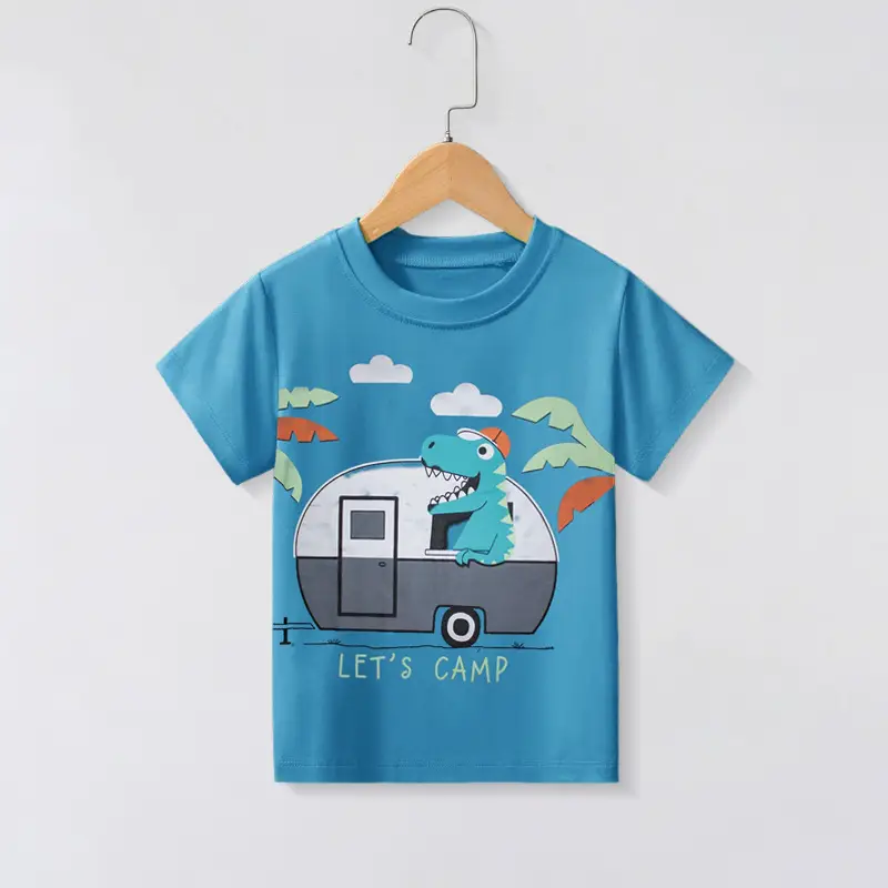 Green Cartoon Elephant T-Shirt for Boys Small Kids - Image 6