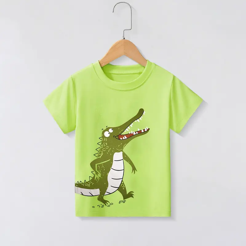 Green Cartoon Elephant T-Shirt for Boys Small Kids - Image 7