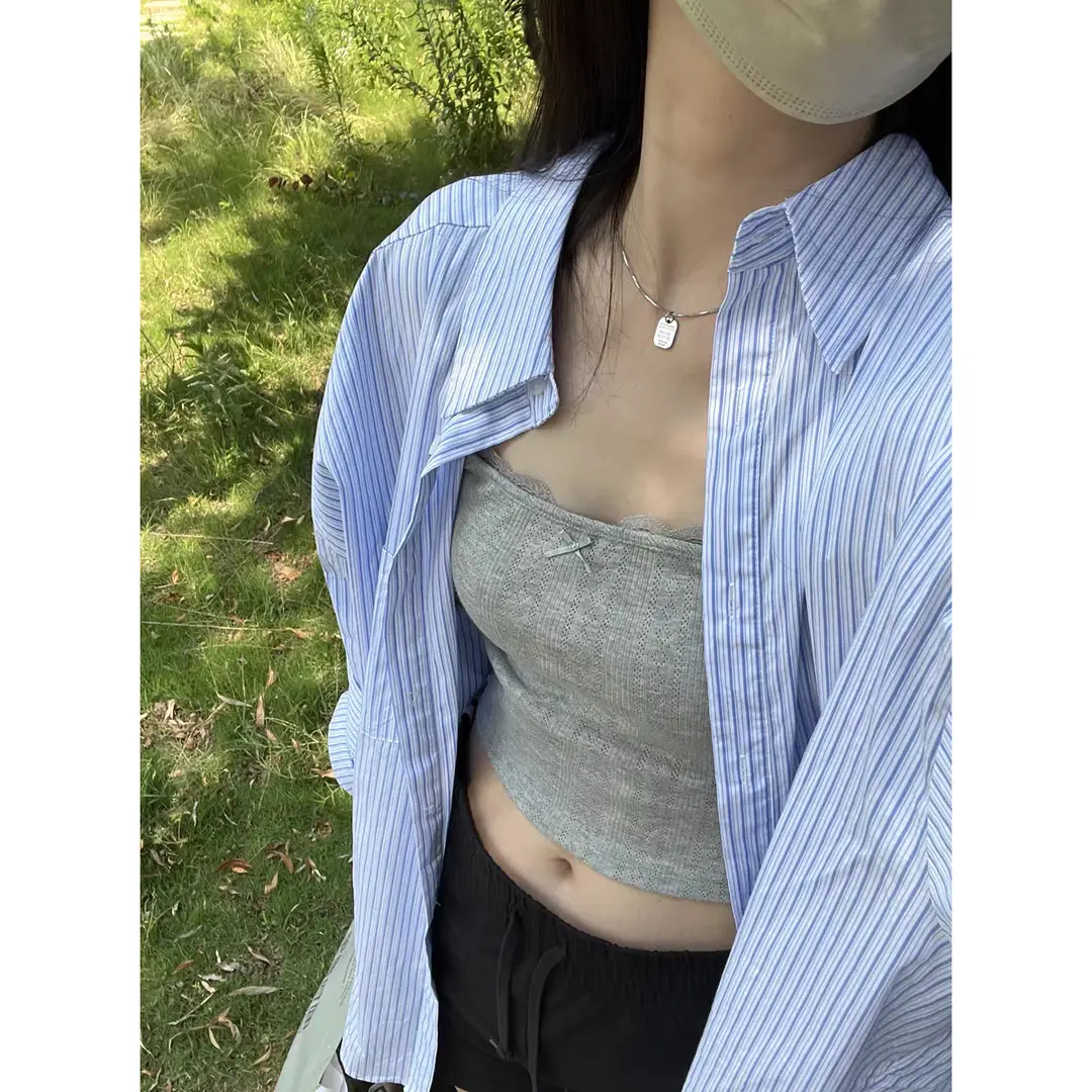 American Yellow Plaid Shirt Women's Spring New Dopamine Shirt Jacket Loose Casual Retro Couple Top