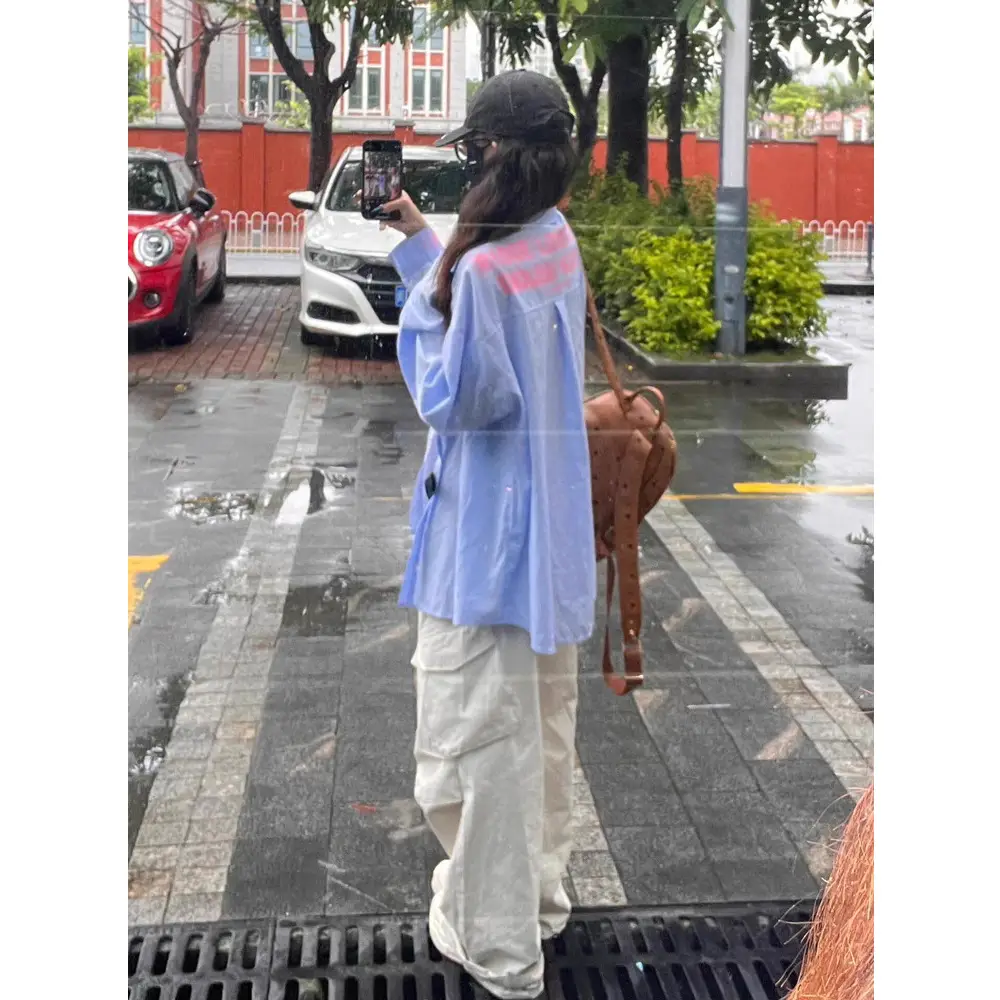 American Yellow Plaid Shirt Women's Spring New Dopamine Shirt Jacket Loose Casual Retro Couple Top