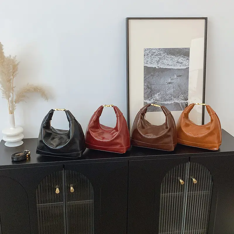 Women's Niche Shoulder Bag Brown Leather 2025 Spring - Image 8