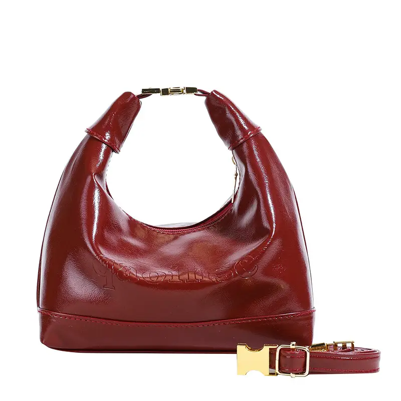 Women's Niche Shoulder Bag Brown Leather 2025 Spring - Image 2