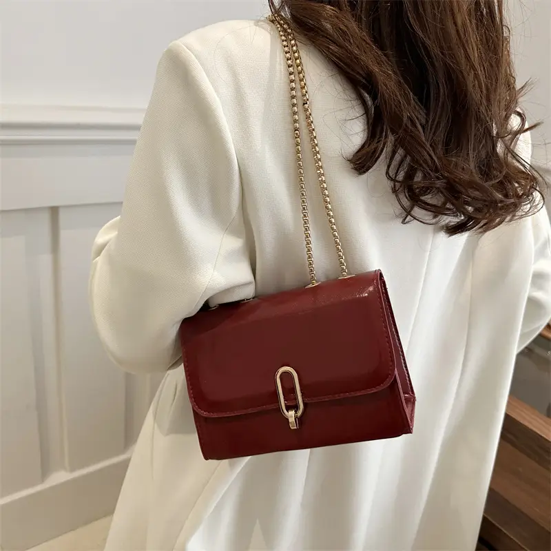 Women's Red French Style Shoulder Crossbody Bag 2025 - Image 4