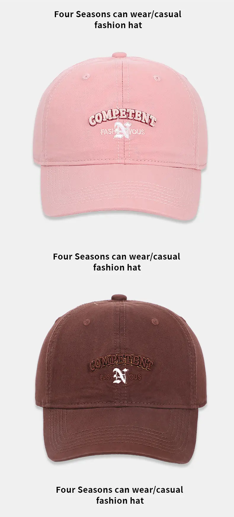 Purple Embroidered Baseball Cap for Women Men — feature 15