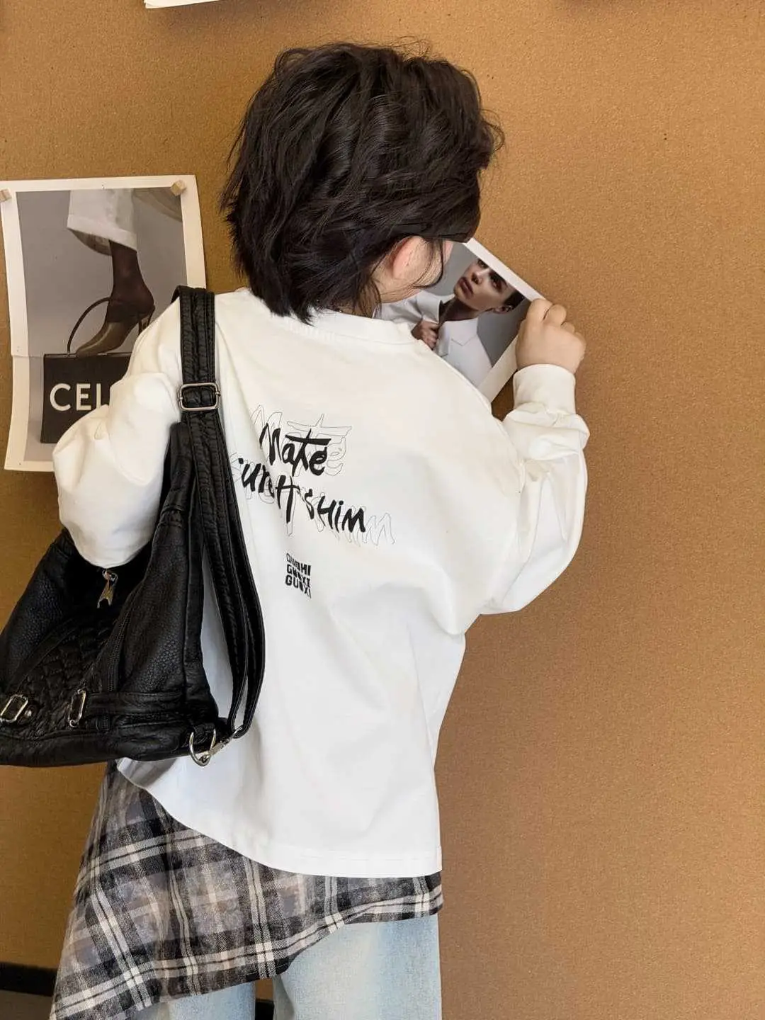 Children's 2025 Loose Long Sleeve T-Shirt White - Image 4