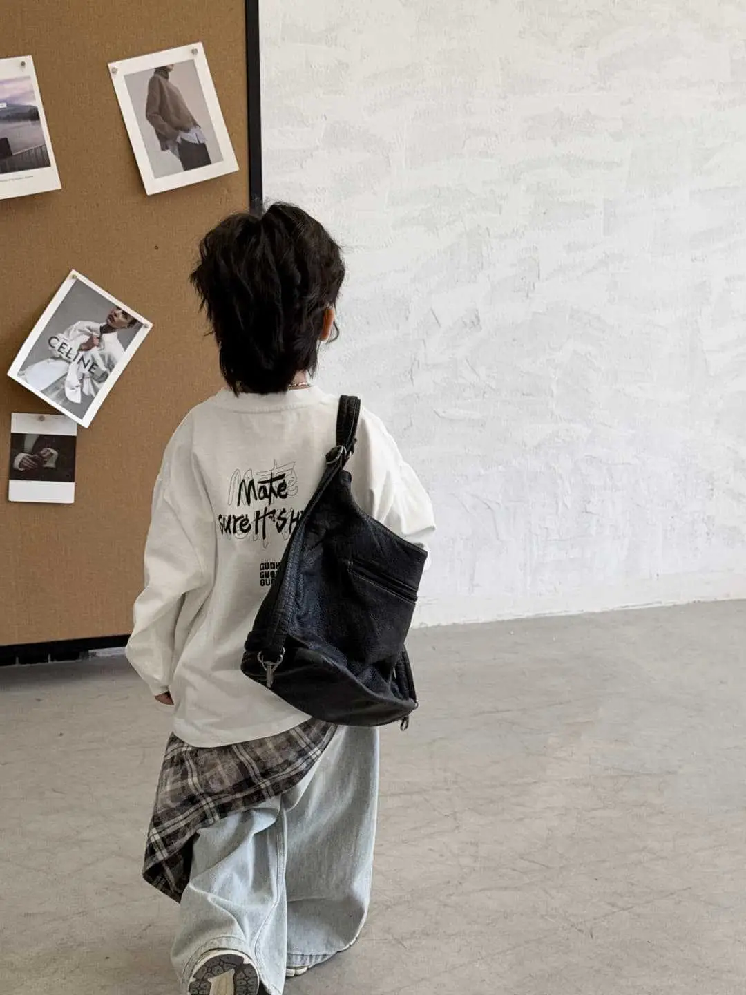 Children's 2025 Loose Long Sleeve T-Shirt White — feature 5