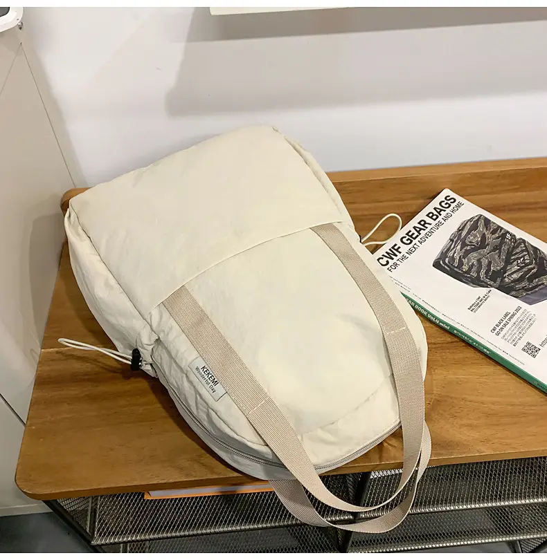 Crossbody Student Backpack Light Grey Multi-Purpose — feature 28