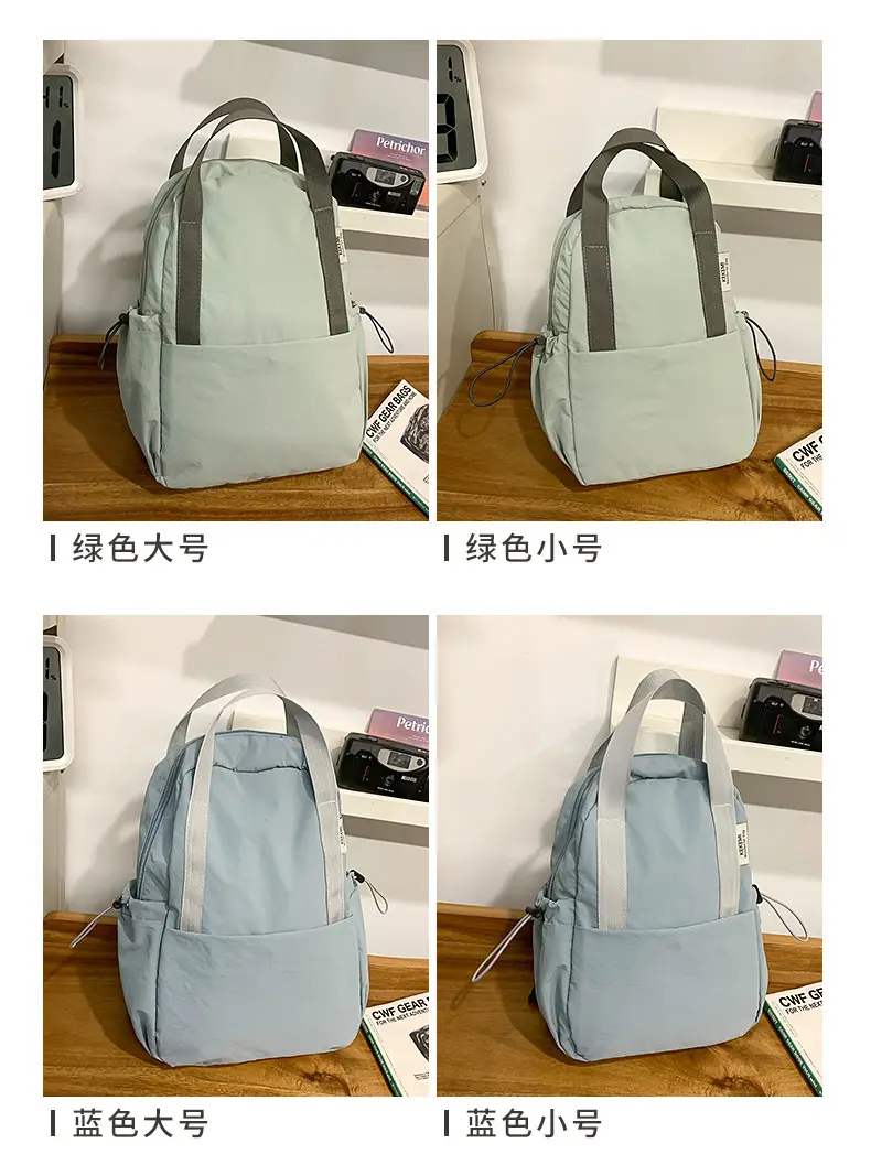 Crossbody Student Backpack Light Grey Multi-Purpose — feature 8
