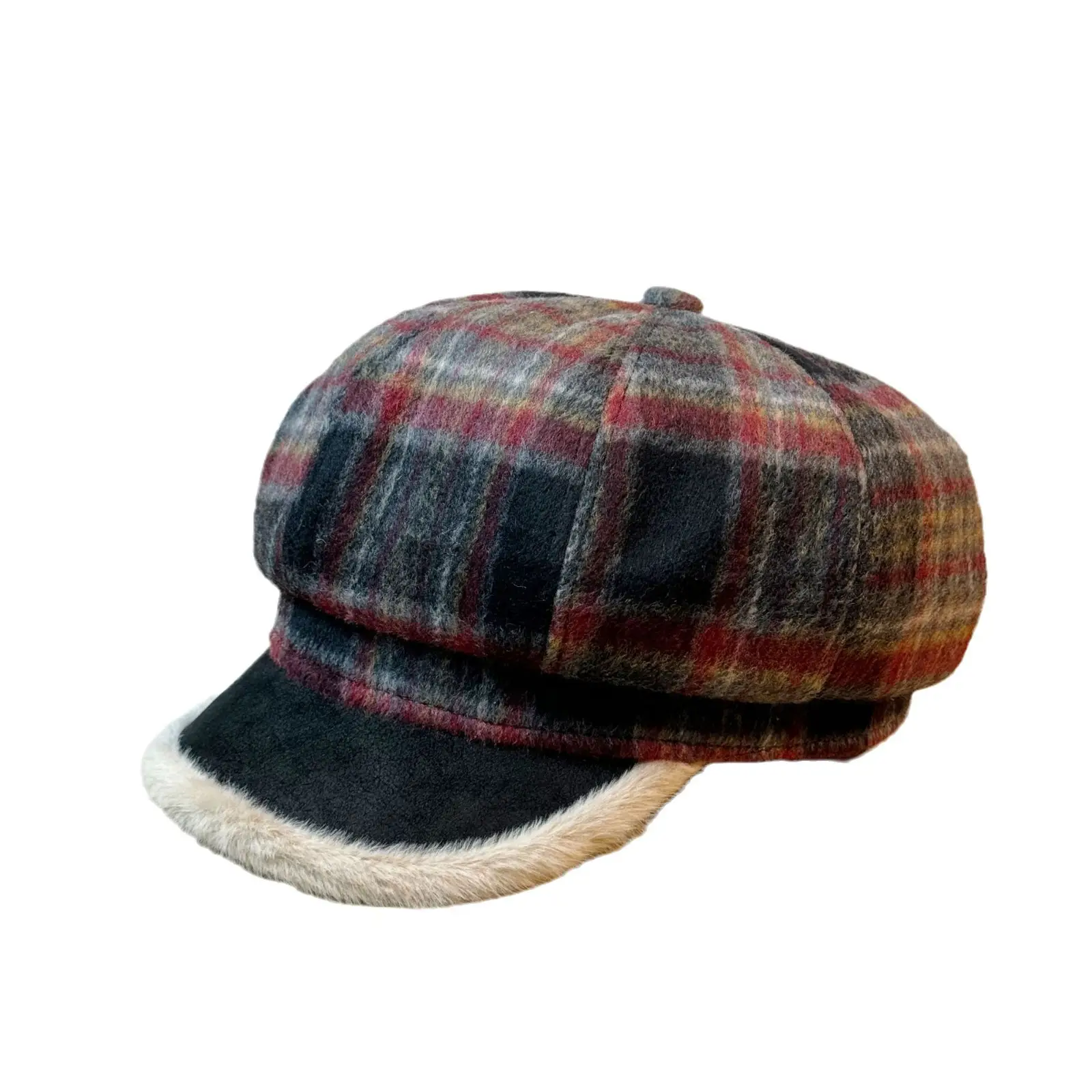 Women's Plaid Warm Cap Autumn Winter - Image 9