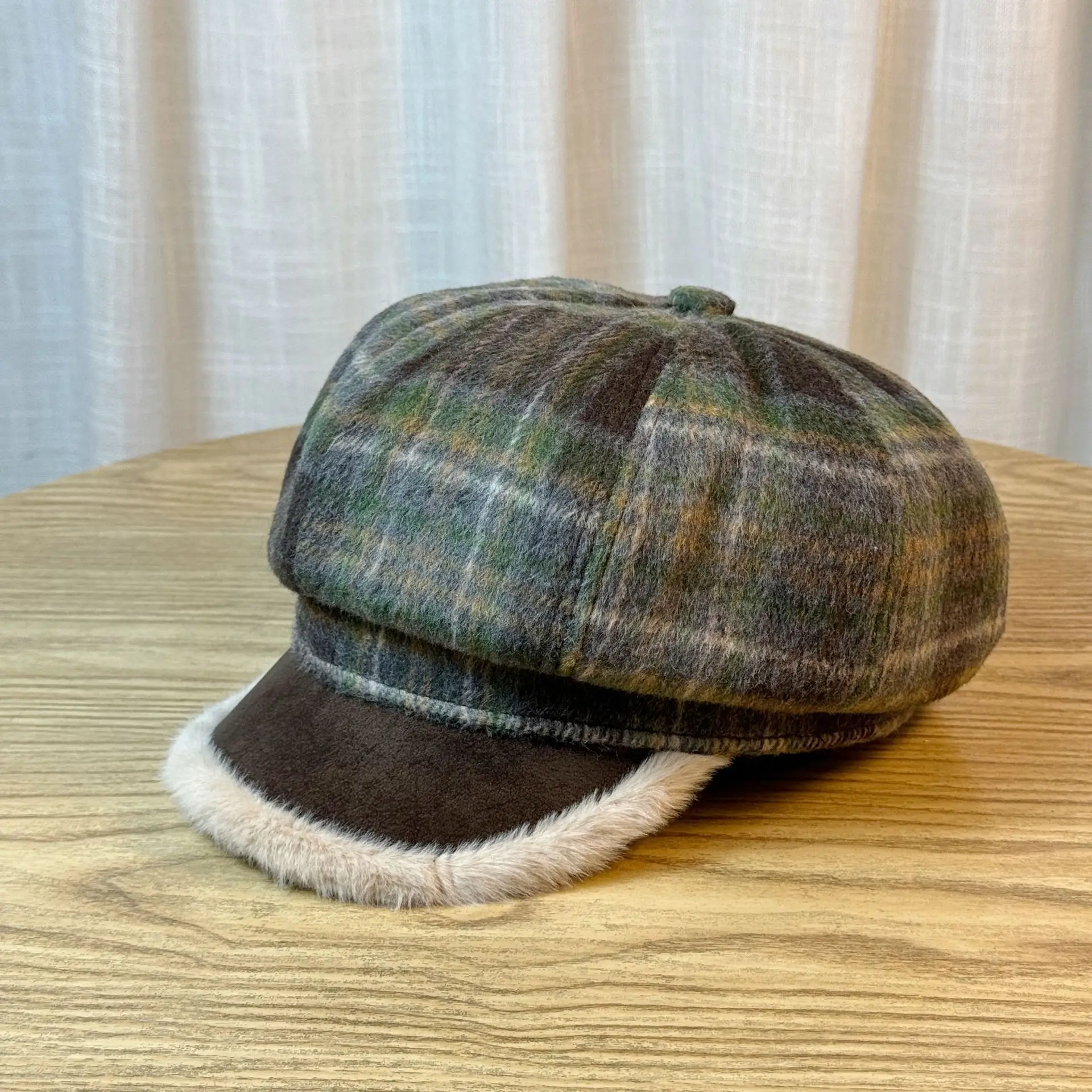 Women's Plaid Warm Cap Autumn Winter - Image 2