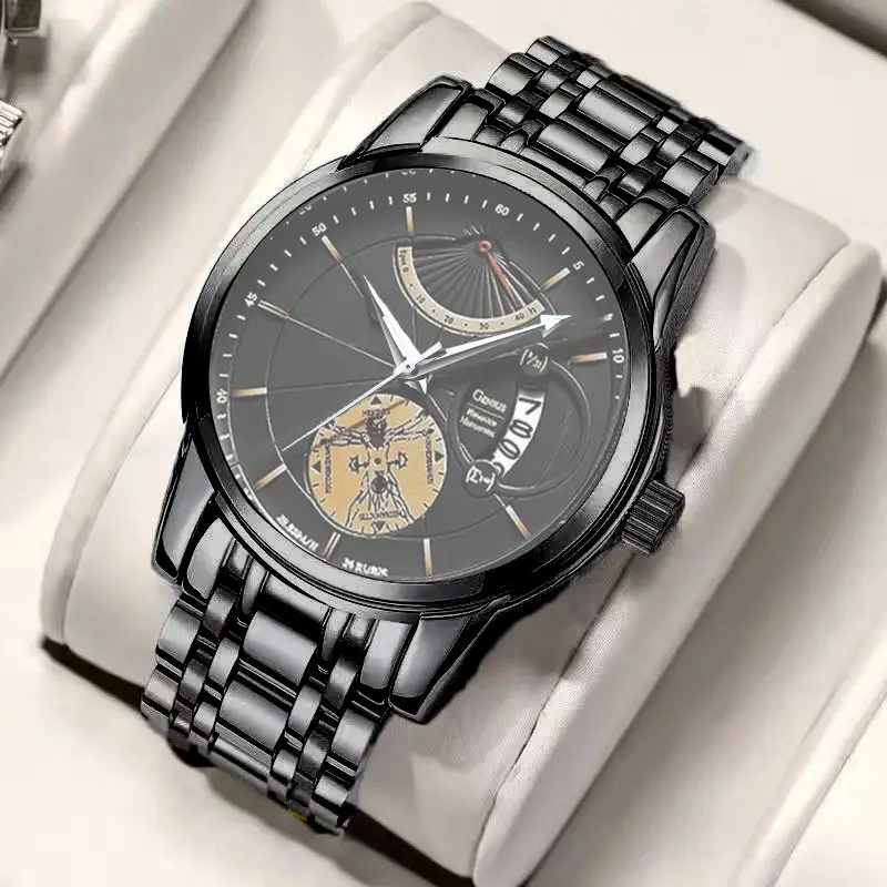 Men's Luxurious Rose Gold Wristwatch with Skeleton Dial — feature 11