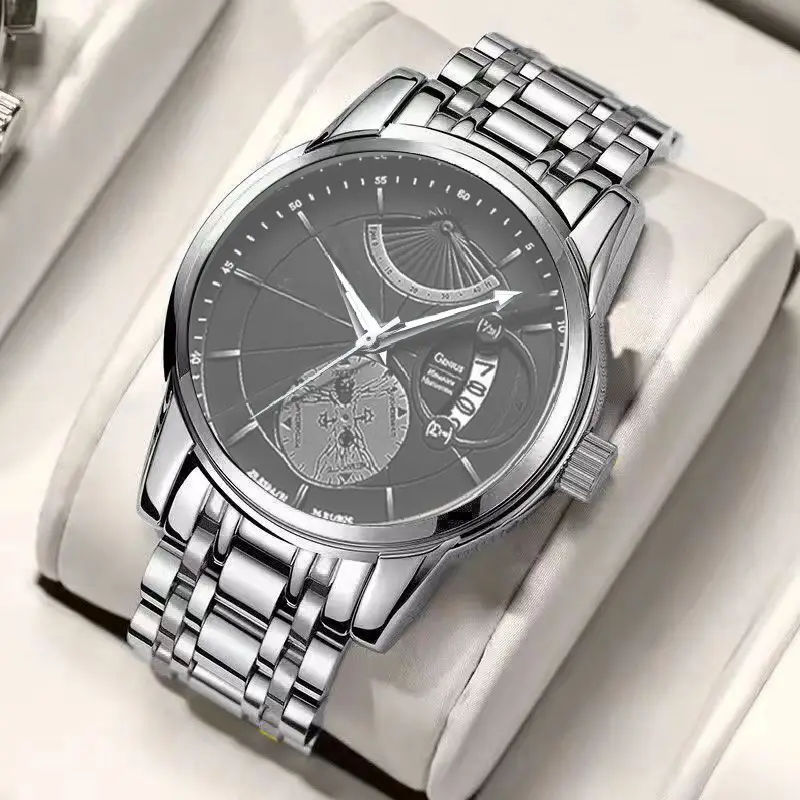 Men's Luxurious Rose Gold Wristwatch with Skeleton Dial — feature 13