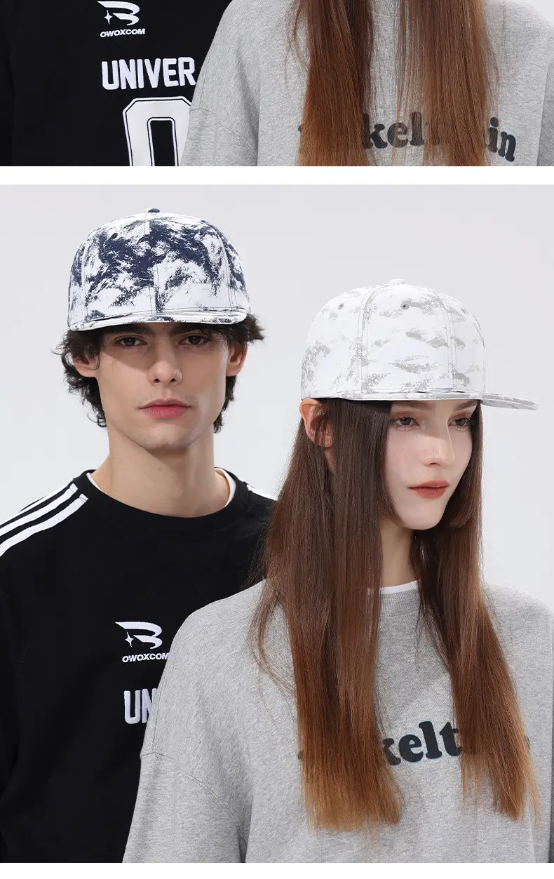 Jungle Bill Ink Painting Hip Hop Cap Hard Top Cap Export Quality Baseball Cap Fashion Trendy Cross Border — feature 11