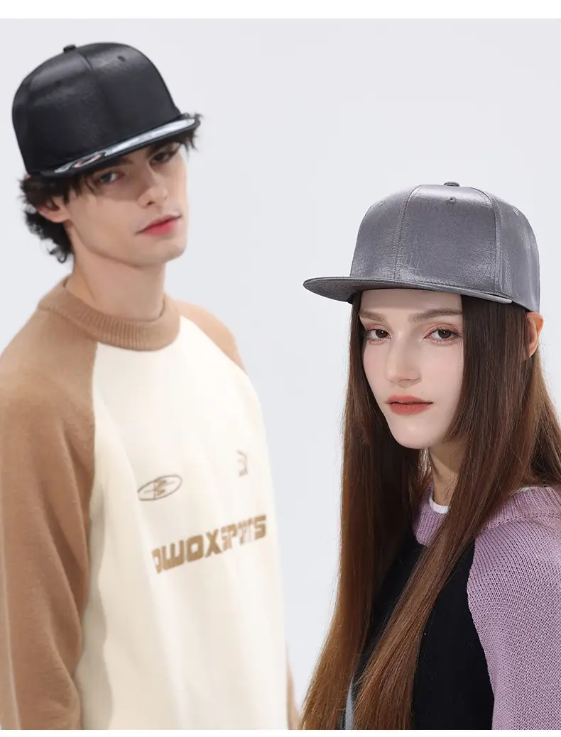 Hard Top Baseball Cap with Flat Brim Brown — feature 14