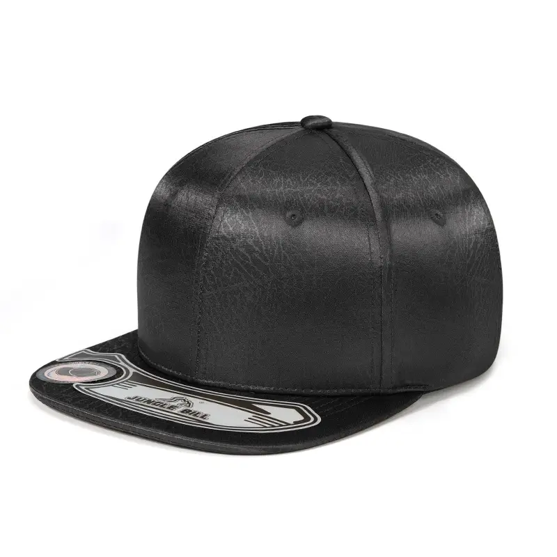 Hard Top Baseball Cap with Flat Brim Brown - Image 3