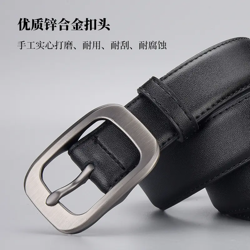 Women Genuine Leather Belt with Silver Buckle - Image 8