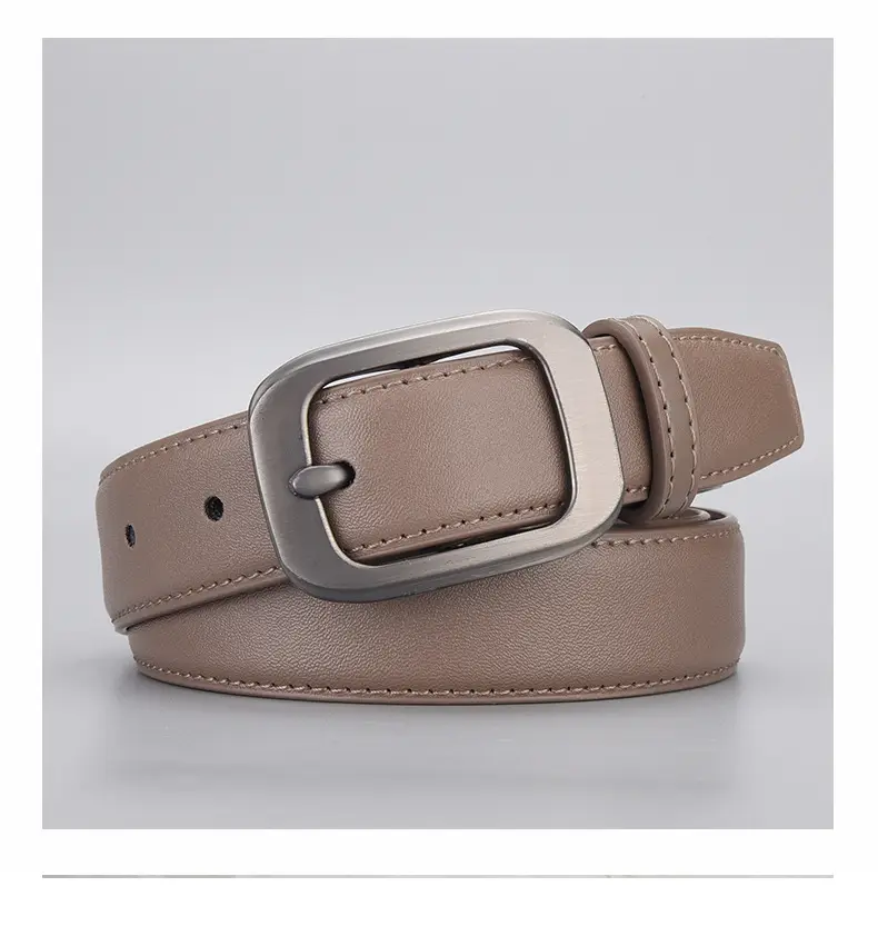 Women Genuine Leather Belt with Silver Buckle — feature 15