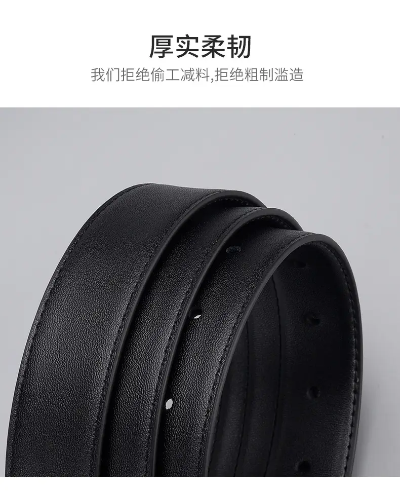 Women Genuine Leather Belt with Silver Buckle — feature 6