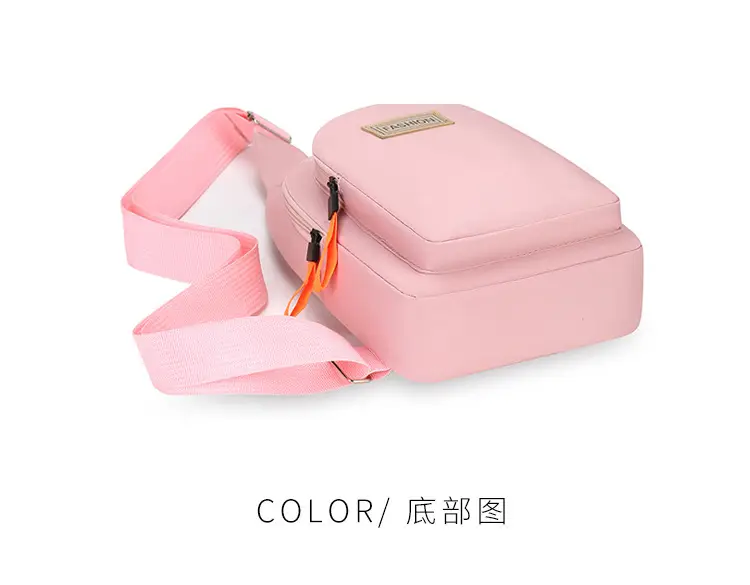 Pink Women's Chest Bag Lightweight Oxford Cloth Casual Sports Shoulder Bag — feature 31