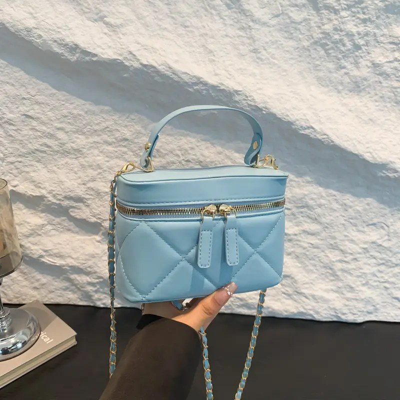 Pink Rhombic Chain Shoulder Crossbody Bag 2025 - Image 7