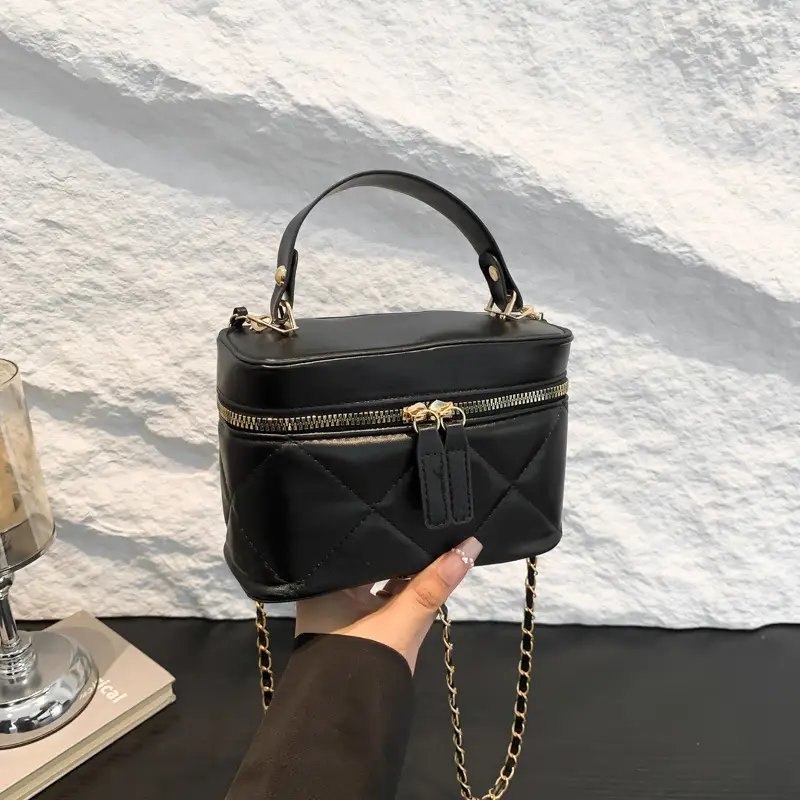 Pink Rhombic Chain Shoulder Crossbody Bag 2025 - Image 8