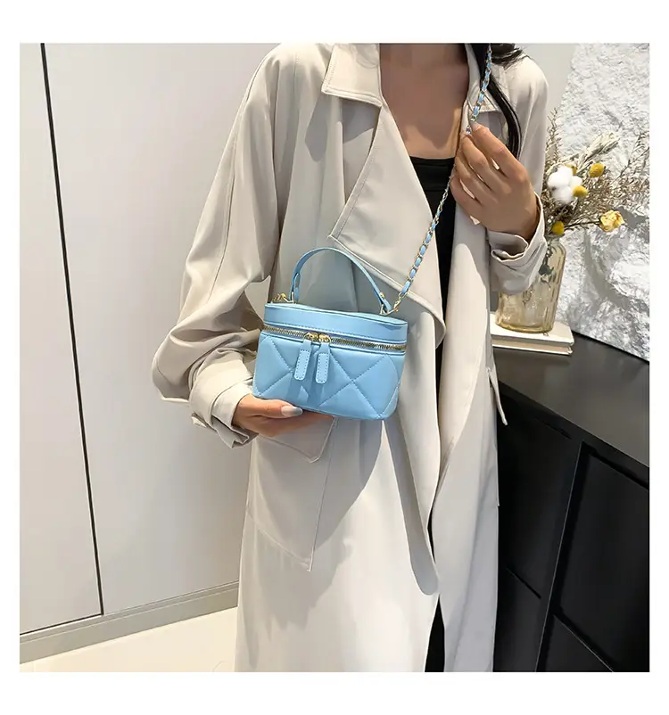 Pink Rhombic Chain Shoulder Crossbody Bag 2025 — feature 16