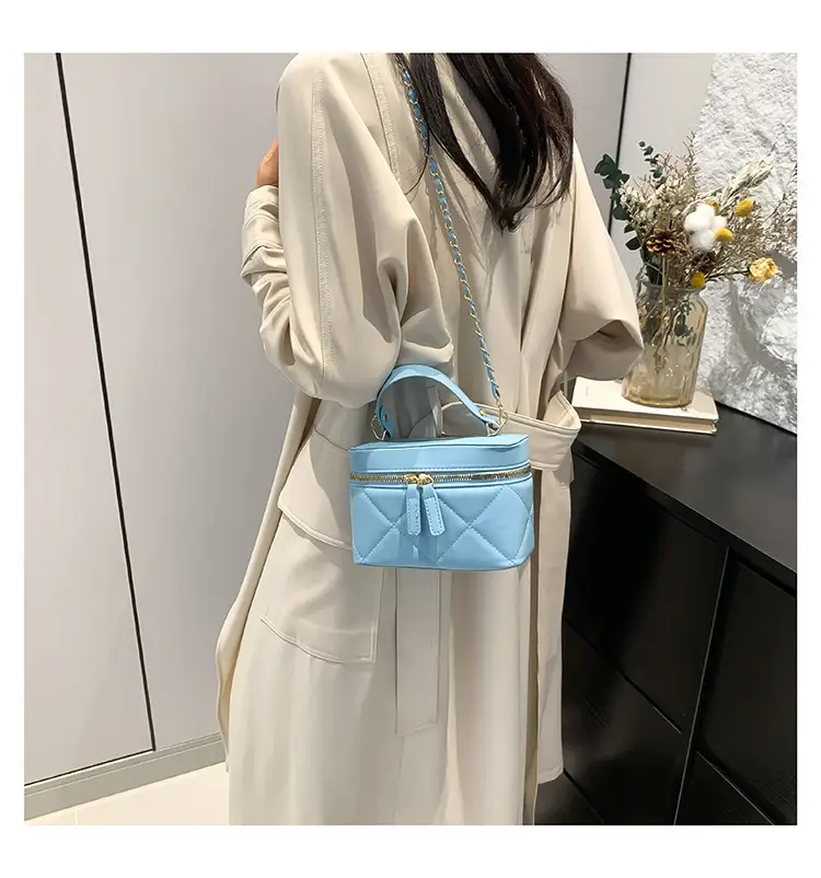 Pink Rhombic Chain Shoulder Crossbody Bag 2025 — feature 18