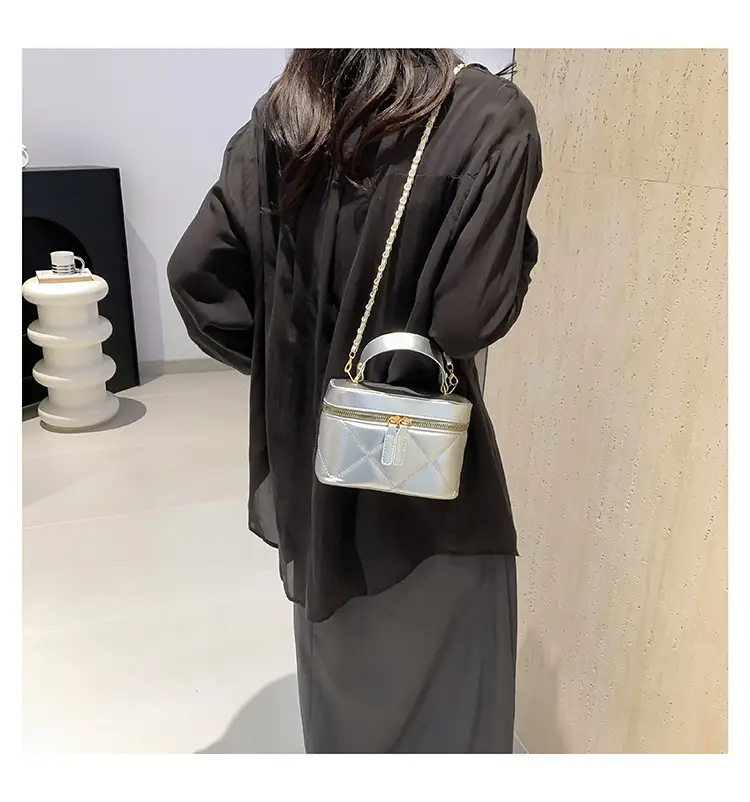 Pink Rhombic Chain Shoulder Crossbody Bag 2025 — feature 21